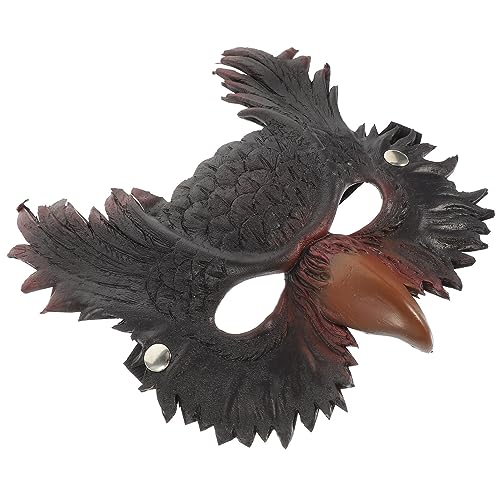 NUOBESTY Halloween-masken Eulenmasken Eulen-halloween-kostüm Halbgesichts-tiermaske Cosplay Eulenmaske Eulen-gesichtsmaske Eulen-halbmasken Maskerade-masken Adlermasken Zubehör Bilden Vlies von NUOBESTY