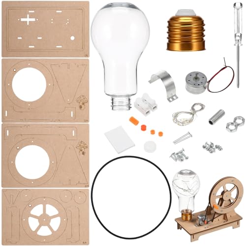 NUOBESTY Handgekurbelter Generator Tragbarer Handgenerator Glühbirne Manueller Stromgenerator Energiewissenschafts-Kit Handgehaltener Gleichstromgenerator von NUOBESTY