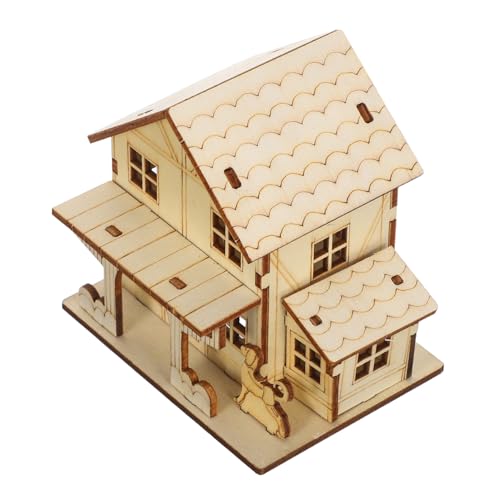 NUOBESTY Holz Puzzle Log Cabin Kit mit LED Licht DIY Holz Villa Bausatz für Erwachsene und Handgefertigtes Holzhaus Modell zur Bastelarbeit Gartenhaus Dekoration und Lernspielzeug NUOBESTY Holz Puzzle Log Cabin Kit mit LED Licht DIY Holz Villa Bausatz für Erwachsene und Handgefertigtes Holzhaus Modell zur Bastelarbeit Gartenhaus Dekoration und Lernspielzeug von NUOBESTY