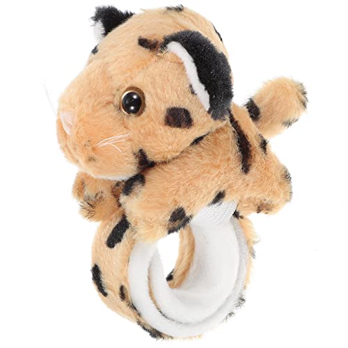 NUOBESTY Leopard Slap Armbänder Tiere Plüsch Snap Armband Süße Slap Animal Armbänder 3D Tiere Armband Spielzeug Für Kindergeburtstagsfeierbevorzugungen von NUOBESTY