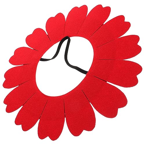 NUOBESTY Lustige Gesichtsmaske Kunst Wanddekoration floraler Kopfschmuck sonnenblumen kopfschmuck Sonnenblumen-Kopfschmuck Haarband Party-Selfie-Hut Sonnenblumenkopfbedeckung rot von NUOBESTY