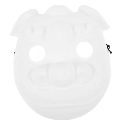 NUOBESTY Tierische Maske Leere Diy-masken Halloween Diy Cosplay Maske Leere Schweinemasken Leere Bemalte Maske Leere Maske Selber Machen Maskerade Zubehör Maskerade Liefert Weiß Pvc von NUOBESTY