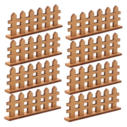 NUOBESTY 20 Stück Miniatur-Feengartenzäune Puppenhausdekorationen Holzpfosten Dorfgarten Ornament Minizaun Dekorativer Zaun Für Mikrolandschaften Heimzubehör Wohnkultur von NUOBESTY