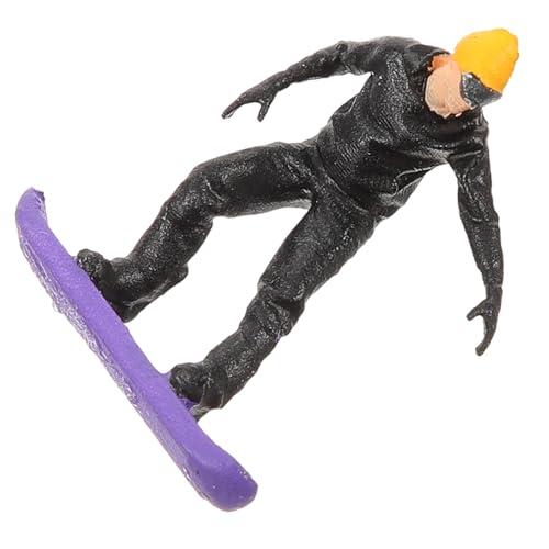 NUOBESTY gefälschtes menschliches Modell auslaufmodelle ski Skifahrer Modellbau winziges menschliches Modell Mini-Figurenmodell für Skifahrer Mini-Mensch-Modell -Skifahrer Harz von NUOBESTY