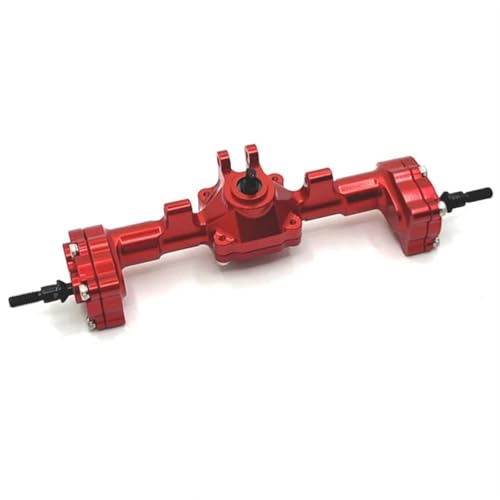 NUODOU Für FMS Für FCX24 1/24 Metall Portal Achse Komplette Vorder- Und Hinterachse Ersatz RC Auto Zubehör Modifikation RC Auto Upgrade Teile RC Autoteile(Red,Rear) von NUODOU