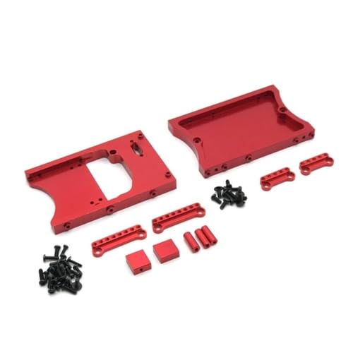 NUODOU Für MN D90 MN98 MN45 MN99S 1/12 Metall Servo Halterung Strahl Querträger Stoßdämpfer Montieren Sitz RC Auto Upgrade Teile Zubehör RC Autoteile(Red) von NUODOU