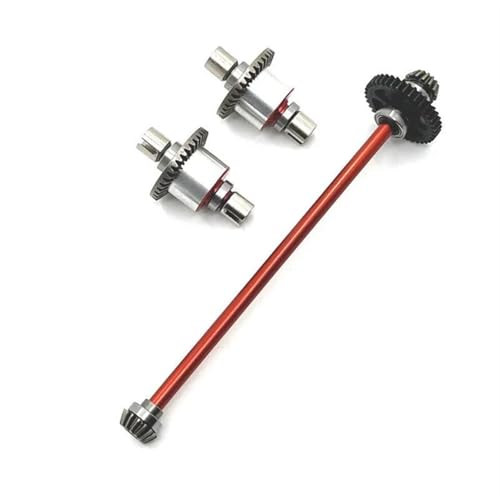 NUODOU Für Wltoys Für A949 A959 A969 A979 K929 1/18 Metall Differential Und Zentrale Antriebswelle Montage 17T 38T Getriebe RC Auto Upgrade Teile RC Autoteile(Red) von NUODOU