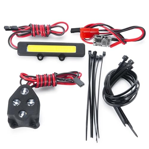 NUODOU Kompatibel Mit Schlitten 4WD Für Monster 1/8 Truck Auto Dekorative Lampe Upgrade Teile Vorne Hinten Lichtleiste Kit RC Auto Lampe RC Scheinwerfer von NUODOU