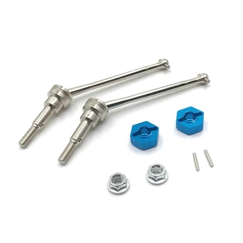 NUODOU RC Auto Ersatzteile Für WLtoys Für 1/12 12427 12423 12428A-BC Für FY01-02-03 RC Auto Upgrade Teile Metall 12mm Adapter Vordere Antriebswelle RC Auto Zubehör(Blue) von NUODOU