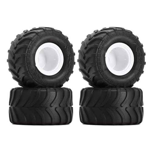 NUODOU RC Auto Reifen Kompatibel Mit Axial Für SCX24 FMS FCX24 AX24 (MT1012) Monster Truck Felgenreifen Set 4PCS 70 * 38mm Für 1/24 RC Crawler Auto(Color5) von NUODOU