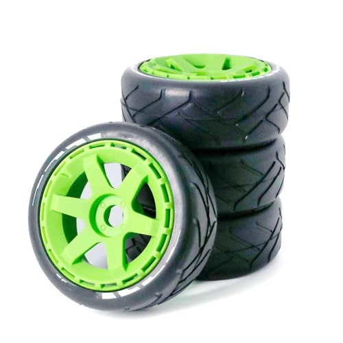 NUODOU RC Auto Reifen Kompatibel Mit ZD 103 Mm 1/8 1/10 Short Course Truck Tire Reifen Mit 17 Mm Radsechskant Für Modell Flat Running Wear-Resistant Grip Tire(Color A) von NUODOU