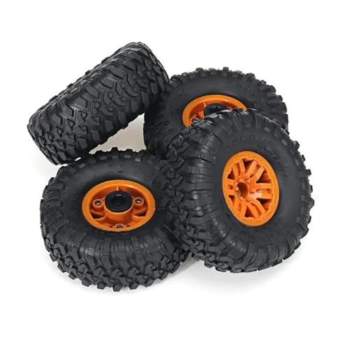 NUODOU RC Buggy Reifen Kompatibel Mit HB Für Toys ZP1001 1/10 RC-Fahrzeuge, Ersatzteile, Upgrade-Teile, 4 Stück, RC-Autoreifen, Räder, Felgen(Orange) von NUODOU