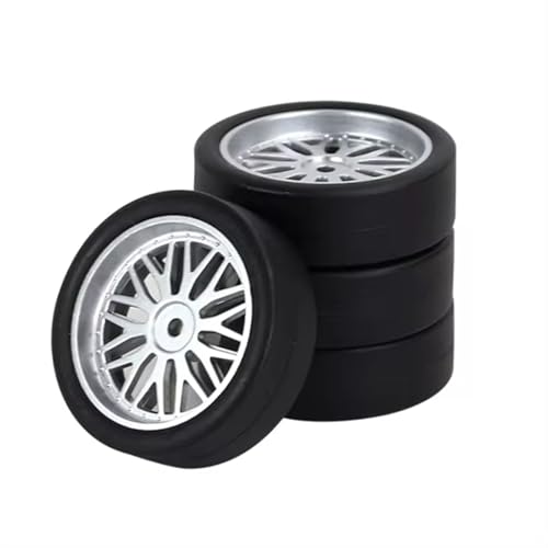 NUODOU RC Buggy Reifen Kompatibel Mit LDRC AE86 A86 LD1801 LD1802 LD1803 A01 A02 1/18 RC Hard Drift Tire 4 Stück 33 Mm Rad Hard Tyre Auto-Upgrade-Teile(F) von NUODOU