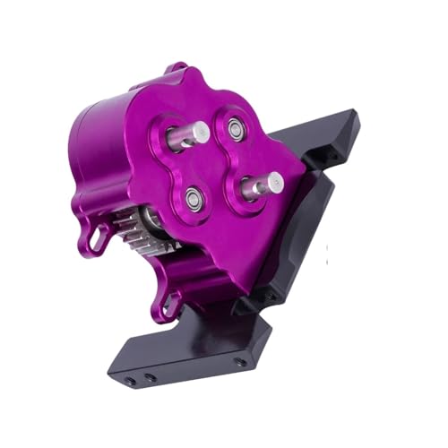 NUODOU RC Getriebe gehäuse Kompatibel Mit Axial SCX10 Für Capra Für PRO Für LCG Für Cheater Für Rigs Doppelgetriebe Mit Stahlgetriebe 1/10 RC Crawler(Purple) von NUODOU