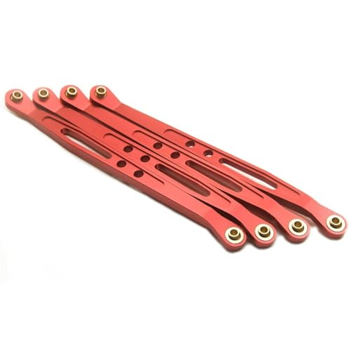 NUODOU RC Teile Für Axial Für Wraith 90018 1/10 RC Crawler Autoteile Aluminium Obere Und Untere Aufhängungsverbindungsstange Modifizierte Teile(Red,LowerLink Rod) von NUODOU