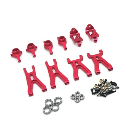 NUODOU RC Teile Für WLtoys 1/18 A949 A959 A969 A979 K929 RC Teile Metall Upgrade Schwinge Lenkung Cup Lager 7 Stück Set Modifizierte Teile(Red) von NUODOU