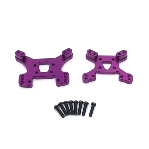 NUODOU RC Teile Für Wltoys 1/14 144010 144001 144002 1/12 124017 124019 Stoßdämpfer Vorne Und Hinten Zubehör Teil Rc Metall Upgrade Teile(Purple) von NUODOU