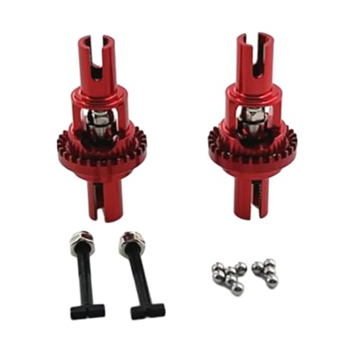 NUODOU RC Teile Für Wltoys 1/28 284161 284010 284131 K989 K969 2Pcs RC Vorne Und Hinten Differential Set Upgrades Teile Ersatz Zubehör(Red) von NUODOU