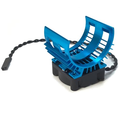 NUODOU RC Teile Für Wltoys 124017 124016 RC Teile 540 550 3650 3660 3665 Bürstenlosen Elektromotor Abdeckung Kühlkörper Lüfter Upgrade Teile(Blue) von NUODOU