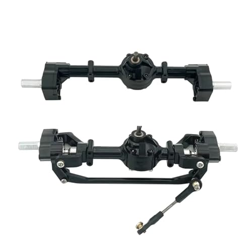 NUODOU RC Vorder Hinter Achse Kompatibel Mit WPL B1 B14 B24 C14 C24 B16 1/16 RC-Auto, Metall-Kunststoff-Achsen, Upgrade-Zubehör Für Die Vordere Und Hintere Portalachsenbaugruppe von NUODOU