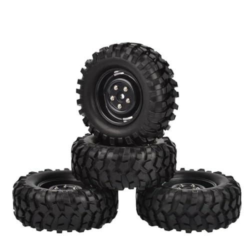 RC Auto Reifen Kompatibel Mit Axial Für SCX10 D90 Für Tamiya CC01 1:10 RC Rock Crawler Auto 4 Stück 96 Mm 1,9 Zoll Gummireifen/Reifen Und Felgen von NUODOU