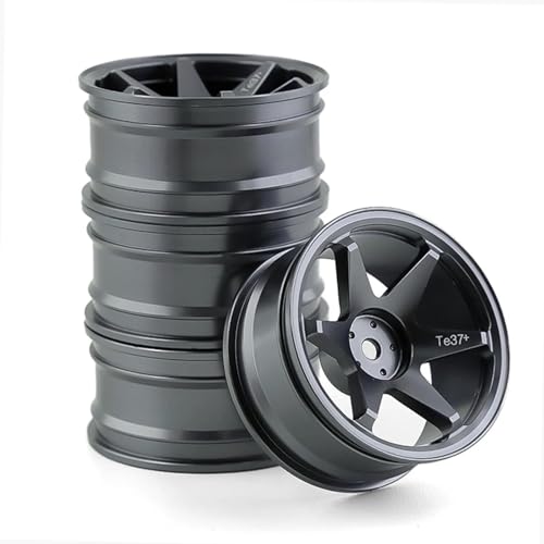 RC Auto Reifen Kompatibel Mit HSP Für Tamiya Für HPI Für Kyosho Für TT02 On-Road Drift Car Aluminiumlegierung Metall Radnabe Climb Car Wheel Rim Für 1/10(Color4) von NUODOU