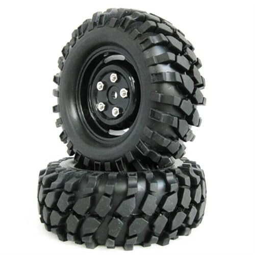 RC Buggy Reifen Kompatibel Mit HSP Für HPI Für HIMOTO Für Tamiya 4 Stück RC Crawler Trucks Felgenreifen Reifen Mit Schrauben 108 * 38mm 1/10 Geländewagen(Black) von NUODOU