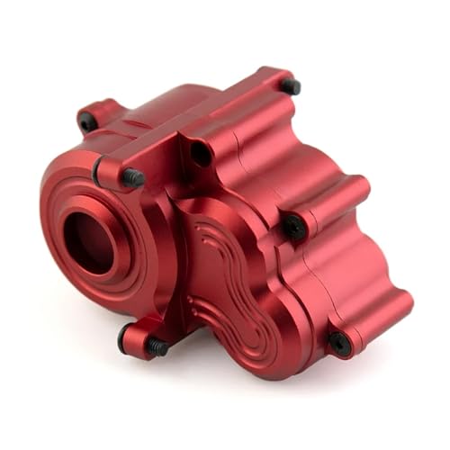 RC Getriebe gehäuse Kompatibel Mit Traxxas Für E-Revo Für VXL Metallgetriebegehäuse Getriebegehäuse 1/10 RC Auto Upgrade Teile Zubehör(Red) von NUODOU