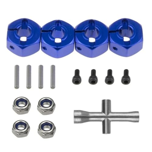 RC Teile Für Für traxxas 1/10 Für Slash 4X4 Für VXL 2WD Für Rustler RC Teile Metall 12mm Hex Rad Hub Adapter M4 Lock Mutter Kreuz Schlüssel Ersatz Teile von NUODOU