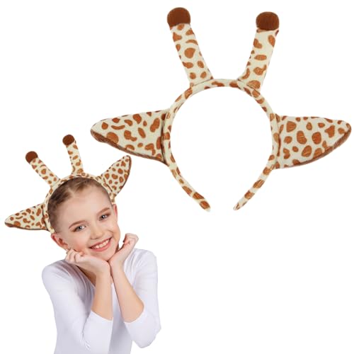 Tier Haarreifen, Cartoon Party Tier Verkleidung Haarreif, Haarreif Damen Tier, haarreifen kinder, Haarreifen, Haarschmuck, für Kinder Erwachsene, Halloween Karneval Cosplay Mottoparty (Giraffe) von NUOGUAYI