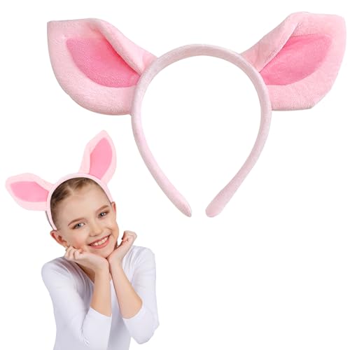 Tier Haarreifen, Cartoon Party Tier Verkleidung Haarreif, Haarreif Damen Tier, haarreifen kinder, Haarreifen, Haarschmuck, für Kinder Erwachsene, Halloween Karneval Cosplay Mottoparty (Schwein) von NUOGUAYI