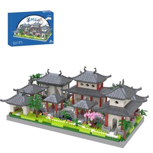 Chinese Architecture Suzhou Garden Mini Bausteine Bausatz, 1915PCS Klassischer Suzhou Garden Klemmbausteine, Chinese Architecture of Suzhou Garden Micro Bausteine Nicht kompatibel mit großen Marken von NUOJIAYING