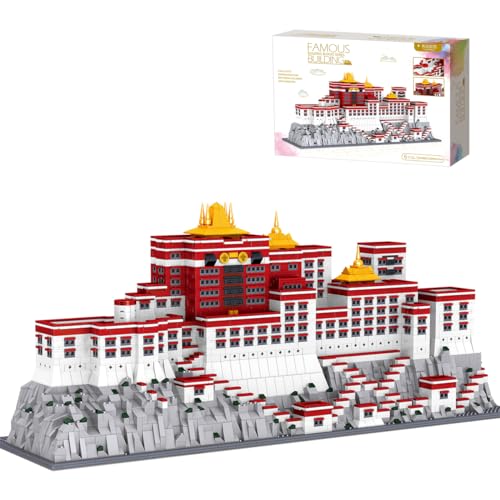 NUOJIAYING Chinesische Architektur-Bausteine, 3649 Teile Architektur Potala-Palast Modellbausatz, MOC Klemmbausteine Bauset, Modellgeschenke für Kinder und Erwachsene von NUOJIAYING