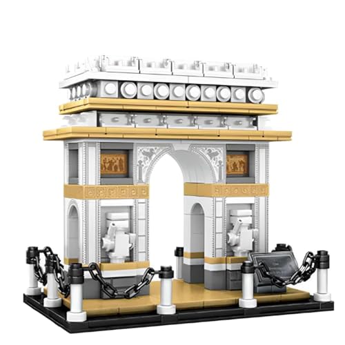 NUOJIAYING Paris Arc De Triomphe Bausteine Set, Sammlung weltberühmter Wahrzeichen, Sammelmodell-Sets zum Bauen, Spielzeuggeschenke für Kinder und Erwachsene(516 Teile) von NUOJIAYING