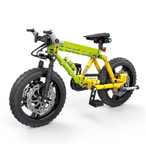 NUOJIAYING Technik Fahrrad Bausteine Modell, 220 Teile Mountainbike Downhill Bike Off Road Bicycle Road Bike Modell Baukasten, Konstruktionsspielzeug Bike Geschenk für Kinder und Erwachsene von NUOJIAYING