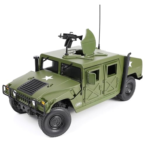 NUOTIE 1/18 Hummer H1 Modellauto Metall Druckguss Militär Schwerlastfahrzeug Wüste Sturm Operation Truck Taktisches Transportfahrzeug von NUOTIE