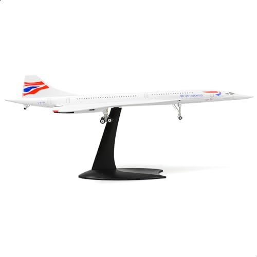 NUOTIE 1/200 Concorde Flugzeug Modell Diecast Metall Flugzeug Modellbausatz Simulation Display Flugzeug Modell Zwei Versionen verfügbar für Display Sammlungen (1/200 British Airways) von NUOTIE