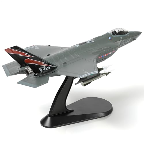 NUOTIE 1/72 F-35A Lighting II Kampfflugzeug Modell Fighter U.S. Airforce AF-01 Druckguss Flugzeugmodell mit Displayständer Squadron F35A Flugmodus (AF-01) Modellsammlung Geschenk für Erwachsene von NUOTIE