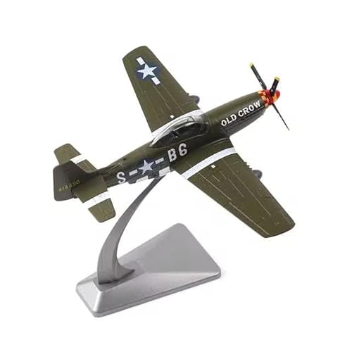 NUOTIE P51-D Mustang 1/72 Metallflugzeugmodellbausatz mit Ständer WWⅠI Old Crow Druckguss-Legierung Kampfflugzeugmodell vorgefertigte Militärflugzeugkollektion (Bud Anderson) von NUOTIE