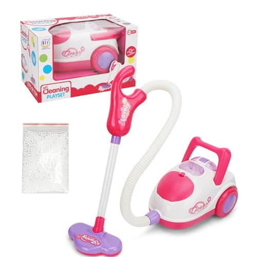 Kleinkind-Reinigungsset Staubsauger | Elektrisches Kinder-Vakuumspielzeug für Kleinkinder mit Licht- und Soundeffekten - Pretend Role-Play House Cleaning Toys Set für Kinder Mädchen Spielzeug von NUOYIXUAN