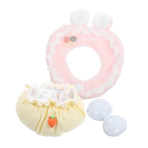 NUSITOU 1 Satz Babykleidungsset Teddybär-Unterwäsche Plüschbärenlätzchen Kuscheltier zubehör puppenkleidung Babylätzchen schmücken schönes Puppenkostüm Shorts für Plüschbär austauschbar von NUSITOU