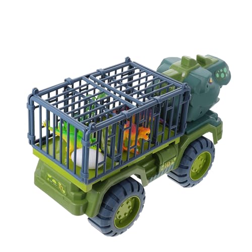 NUSITOU 1 Satz Dinosaurier ziehen Auto zurück Dinosaurier Trägheitsspielzeugauto Kinder puppenwagen kinderspielzeug Auto Trägheit Dinosaurier Cartoon-LKW Plastik Green von NUSITOU