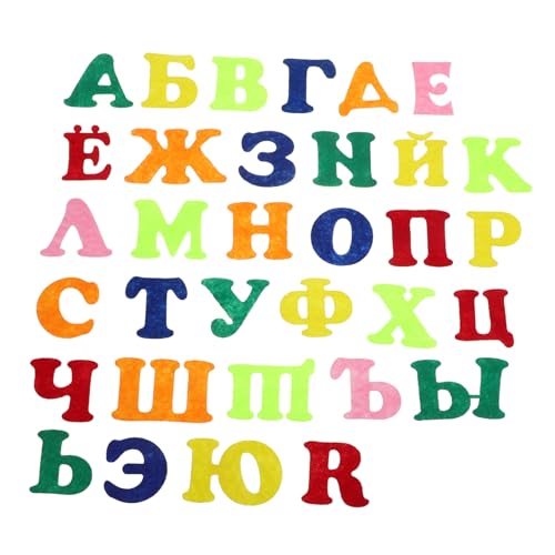 NUSITOU 1 Satz Russische Alphabet-filzaufkleber Für Kinder, Schaumstoff-Buchstaben-Alphabet-Aufkleber, Frühe Bildung, Wanddekoration Für Kindergarten, Klassenzimmer, Kunsthandwerksbedarf von NUSITOU