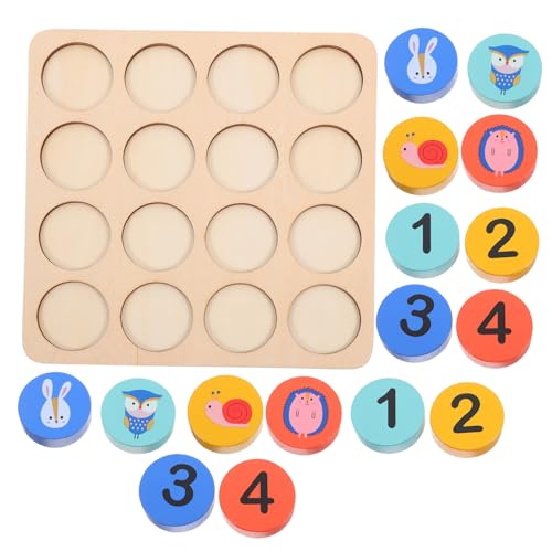 NUSITOU 1 Satz Sudoku-Spiel gedächtnisspiel holzspielzeug Mathematisches Spielzeug Sudoku-Rätsel Schachbrettspiel Kleinkindspielzeug Freizeitspielzeug für Kinder Sudoku-Brettspiel aus Holz von NUSITOU