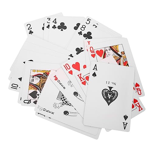 NUSITOU 1 Set Jumbo Spielkarten Riesige Pokerkarten Für Partys Große Spielkarten Für Lustige Spiele Überdimensionale Pokerkarten Ideal Für Spielabende Und Veranstaltungen von NUSITOU