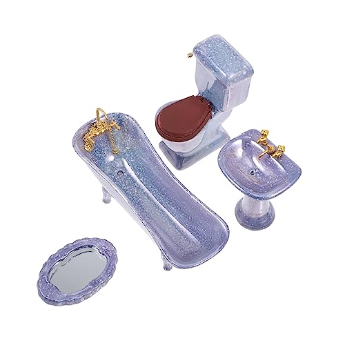 NUSITOU 1 Set Mini Möbel Ornament Bad Set Modell Kind Spielzeug Puppenhaus Zubehör von NUSITOU