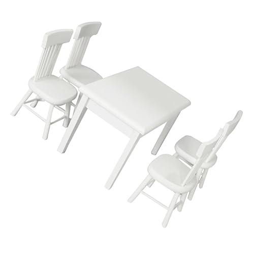 NUSITOU 1 Set Mini Tischstuhl Set Möbel Modell Mini Wohnzimmer Zubehör von NUSITOU