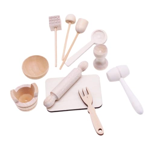 NUSITOU 1 Set Miniatur Backwerkzeuge Aus Holz Mini Küchen Requisiten Für Puppenhäuser Ideal Für Kreative Bastelprojekte Und DIY Miniatur Kits von NUSITOU