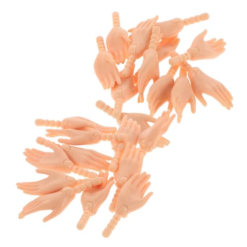 NUSITOU 10 Paar Zubehör Für Puppengelenke Spielzeug Hände Mini-realistische Hand Zubehör Für Die Puppenherstellung Miniatur Falsche Hand Mini-Hand Zubehör Für Babypuppen Beige Plastik von NUSITOU