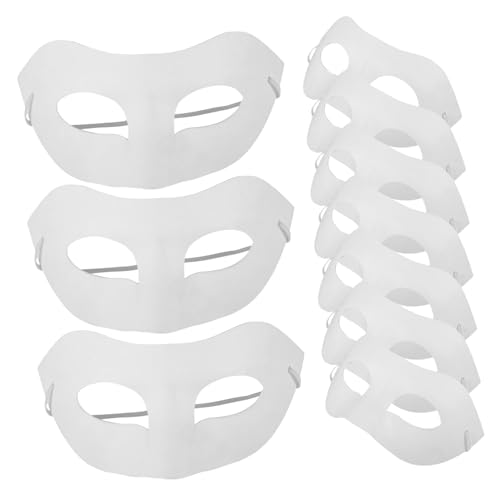 NUSITOU 10 Stück DIY Papiermasken Blanko Für Maskerade Und Cosplay Bastelset Für Kreative Partys Personalisierbare Kunstmasken Aus Hochwertigem Papier Ideal Für Und Erwachsene von NUSITOU